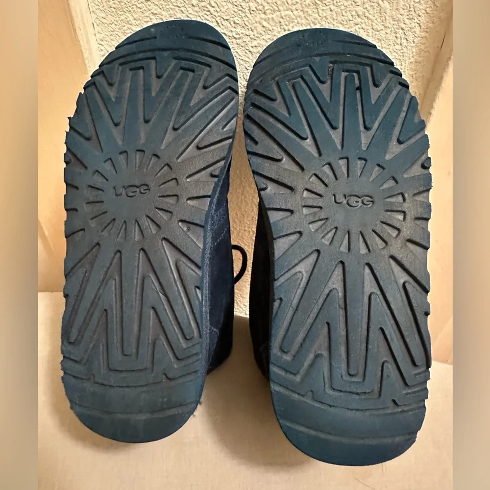UGG Neumel Chukka Boots Men Navy Suede Lined With UGGplush Size 8